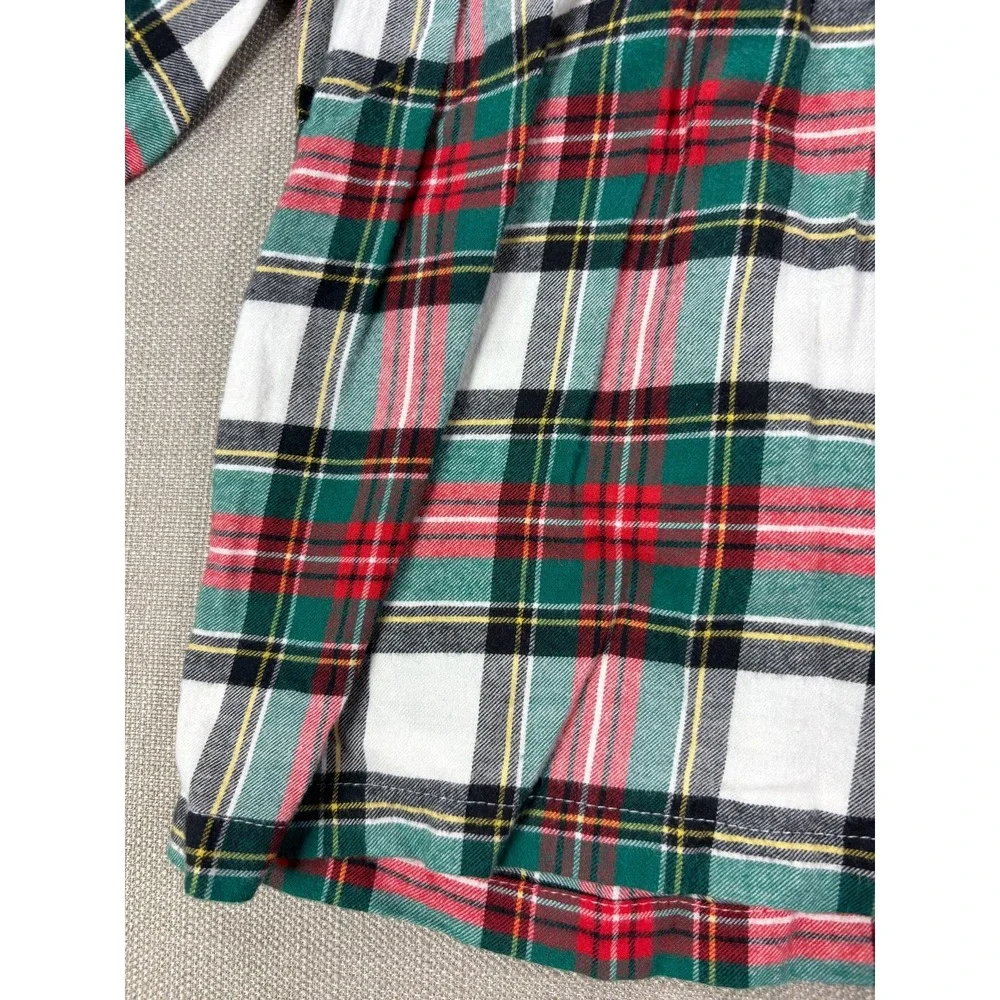Carter's Girls Red Plaid Holiday Christmas Long Bell Sleeve Flannel Tunic Sz 5